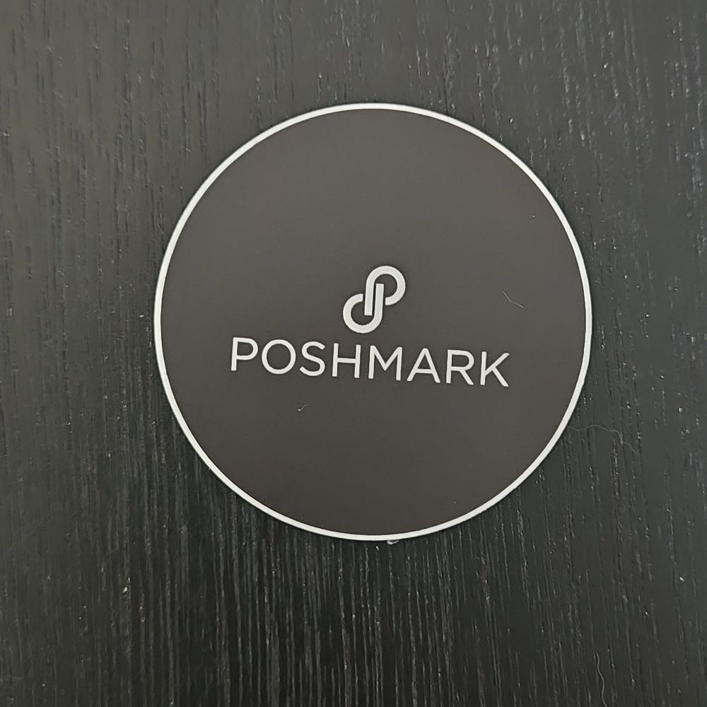 Poshmark Logo Sticker Black white round posh poshmark, swag seller ship Sale